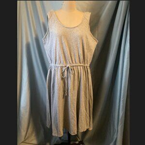Style & Co Sleeveless Grey Heather Dress drawstring waist size 2X